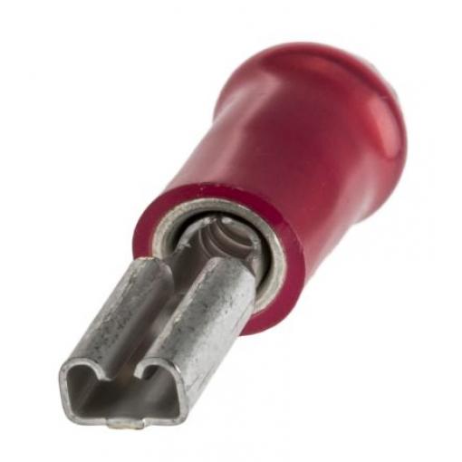 TE Connectivity Zásuvný konektor, řada: PIDG FASTON .110 Izolované, 2.79 x 0.79 mm, Červená Vnitřní, celková délka: 19.8