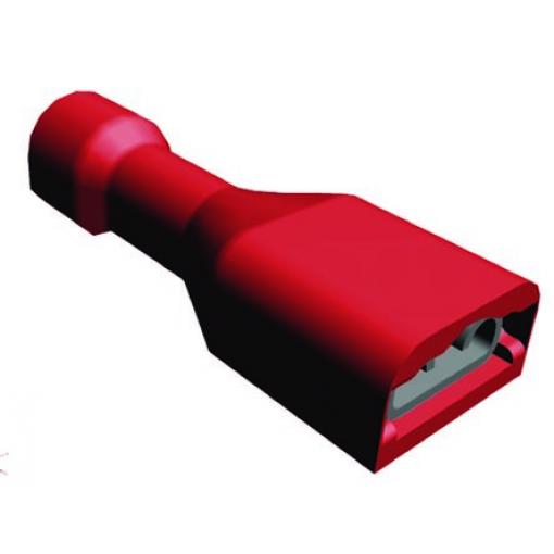 TE Connectivity Zásuvný konektor, řada: Ultra-Fast Plus .187 Izolované, 4.75 x 0.51 mm, Červená Vnitřní, celková délka:
