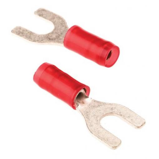 Krimpovací plochý konektor, řada: PIDG, Izolované, M4 barva Červená, max. AWG: 16 AWG, min. AWG: 22 AWG, TE