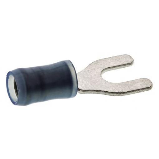 Krimpovací plochý konektor, řada: PIDG, Izolované, M4 barva Modrá, max. AWG: 14 AWG, min. AWG: 16 AWG, TE Connectivity,