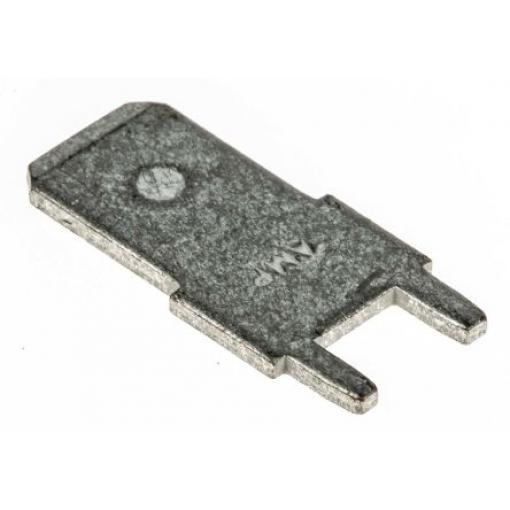 TE Connectivity Zásuvný konektor, řada: FASTON .250 Neizolované, 6.35 x 0.83 mm, Šedá Vnější, celková délka: 15.8 mm,