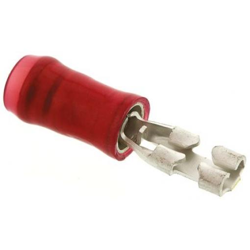 TE Connectivity Zásuvný konektor, řada: PIDG FASTON .110 Izolované, 2.79 x 0.51 mm, Červená Vnitřní, celková délka: 0.8