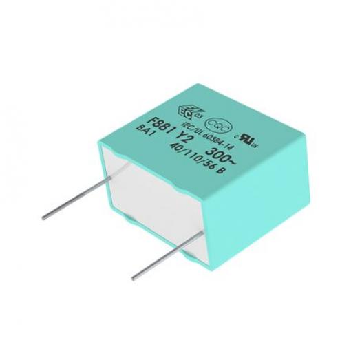 Vrstvové kondenzátory, řada: R46 X2 6.8 μF ±10 % 630 V dc 310 V ac, Průchozí otvor 1 mm KEMET