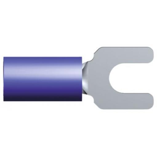 Krimpovací plochý konektor, řada: PLASTI-GRIP, Izolované, M4 barva Modrá, max. AWG: 14 AWG, min. AWG: 16 AWG, TE
