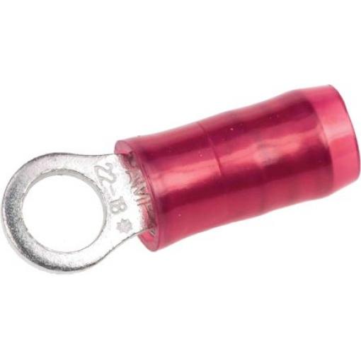 Očková koncovka, řada: PLASTI-GRIP, pokovení: Cín, M4, Červená, 105 °C, min. AWG: 22 AWG, max. AWG: 16 AWG, Izolované,