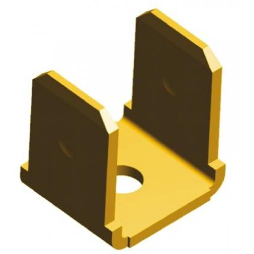 TE Connectivity Zásuvný konektor, řada: FASTON .250 Neizolované, 6.35 x 0.81 mm, Zlatá Vnější, celková délka: 9.91 mm,
