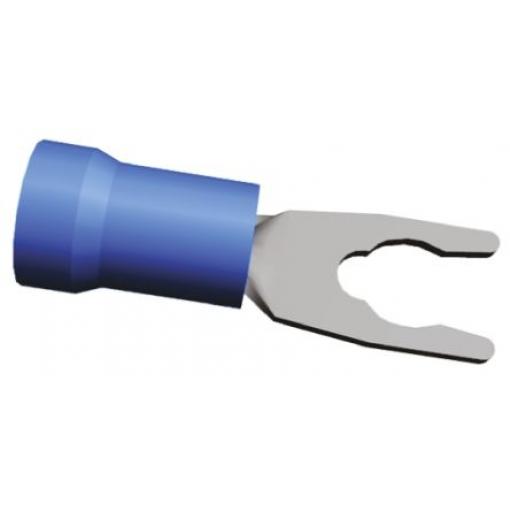 Krimpovací plochý konektor, řada: PIDG, Izolované, M3 barva Modrá, max. AWG: 14 AWG, min. AWG: 16 AWG, TE Connectivity,