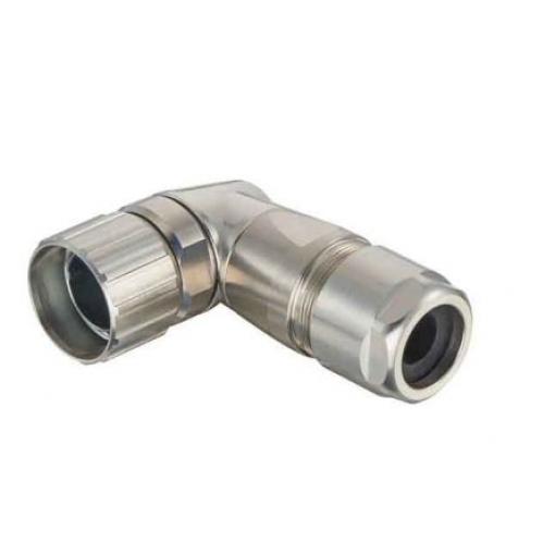 Pouzdro, Kabel, velikost: M23 HARTING, orientace těla: Pravý úhel, řada: Han M23, IP67, IP69K, materiál pouzdra: Měď