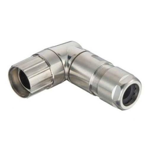 Pouzdro, Kabel, velikost: M23 HARTING, orientace těla: Pravý úhel, řada: Han M23, IP67, IP69K, materiál pouzdra: Měď