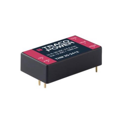 TRACOPOWER Měnič DC/DC THM 20, výstup: 24 V dc 5 kV ac, Vin 36V dc 833 mA, Vin 18V 20 W -40 °C 80 °C Průchozí otvor