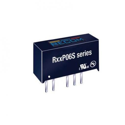 Recom Měnič DC/DC R24P, výstup: 6 V dc 6.4 kV dc, Vin 26.4V dc 167 mA, Vin 21.6V 1 W -40 °C 90 °C Průchozí otvor