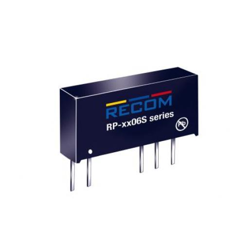 Recom Měnič DC/DC RP, výstup: 6 V dc 5.2 kV dc, Vin 16.5V dc 167 mA, Vin 13.5V 1 W -40 °C 80 °C Průchozí otvor
