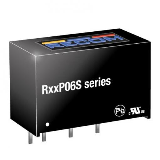 Recom Měnič DC/DC R24P, výstup: 6 V dc 6.4 kV dc, Vin 26.4V dc 167 mA, Vin 21.6V 1 W -40 °C 90 °C Průchozí otvor