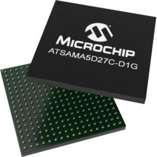 Microchip Mikroprocesor ATSAMA5D27C-D1G-CU SAMA5D2 ARM Cortex A5 32 bitů ARM 500 MHz, počet kolíků: 289 kolíkový, LFBGA