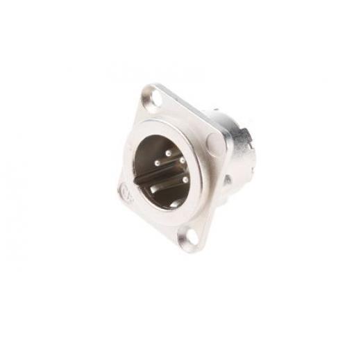 Neutrik Konektor XLR, počet kontaktů: 4, orientace těla: Rovný Vnější, pokovení: Stříbro přes nikl, Panel, 50 V,