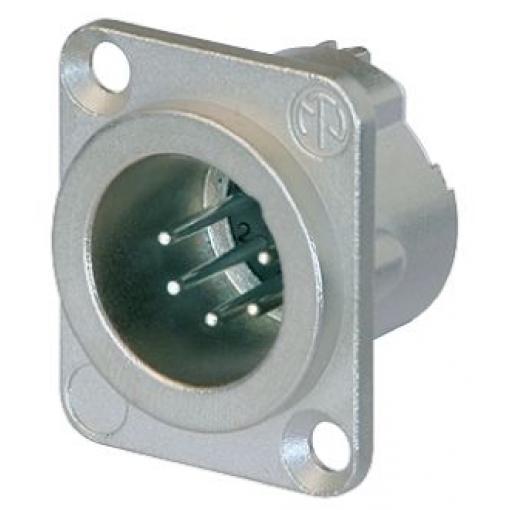 Neutrik Konektor XLR, počet kontaktů: 5, orientace těla: Rovný Vnější, pokovení: Stříbro přes nikl, Panel, 50 V,