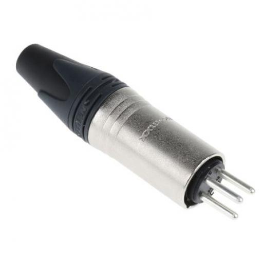Neutrik Konektor XLR, počet kontaktů: 3, orientace těla: Rovný Vnější, pokovení: Stříbrná, Kabel, 50 V, materiál