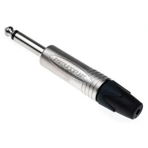 Neutrik Konektor jack, Kabel, Monofonní, Pájecí Vnější, 6.35 mm 2 15A barva Černá, orientace těla: Rovný, materiál
