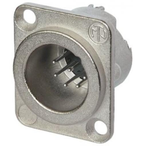 Neutrik Konektor XLR, počet kontaktů: 7, orientace těla: Rovný Vnější, pokovení: Stříbro přes nikl, Panel, 50 V,