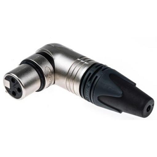 Neutrik Konektor XLR, barva Přírodní, počet kontaktů: 3, orientace těla: Pravý úhel Vnitřní, pokovení: Stříbrná, Kabel,