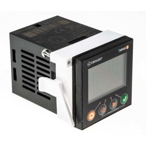 Crouzet Časovací relé, řada: Syr-Line Panel SPDT 1kontaktové 24 to 240 V dc 240 V ac, 24 V ac Multifunkční funkce 11