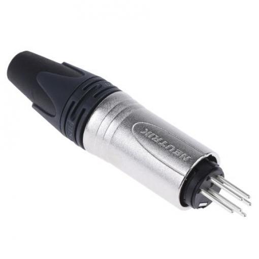 Neutrik Konektor XLR, počet kontaktů: 6, orientace těla: Rovný Vnější, pokovení: Stříbro přes nikl, Kabel, 50 V,