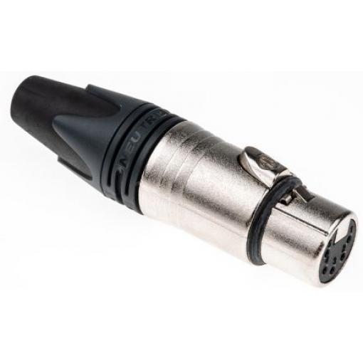Neutrik Konektor XLR, počet kontaktů: 5, orientace těla: Rovný Vnitřní, pokovení: Stříbro přes nikl, Kabel, 50 V ac,