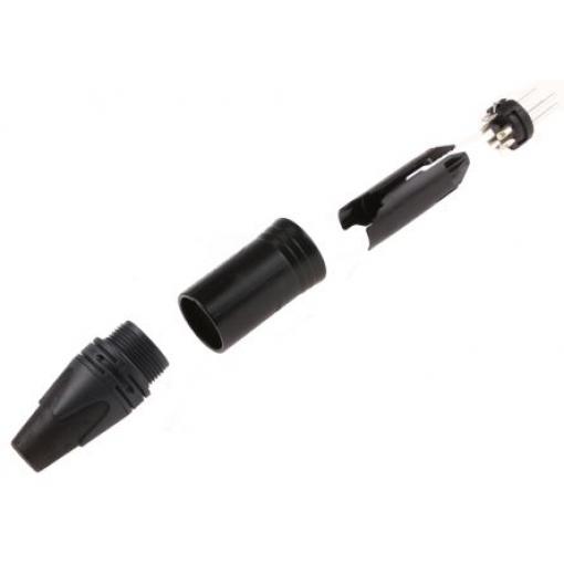 Neutrik Konektor XLR, počet kontaktů: 5, orientace těla: Rovný Vnější, pokovení: Stříbro přes nikl, Kabel, 50 V,