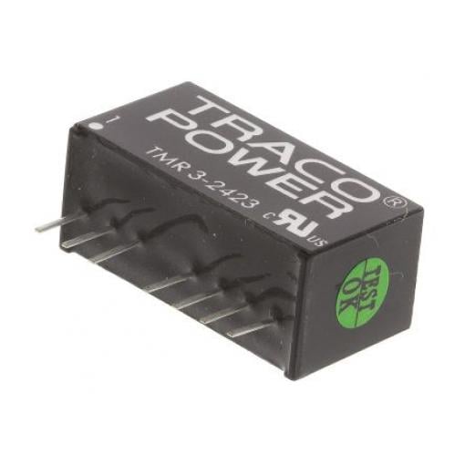 TRACOPOWER Měnič DC/DC TMR 3, výstup: 15 V dc 1.5 kV dc, Vin 36V dc 100 mA, Vin 18V 3 W -40 °C 85 °C Průchozí otvor