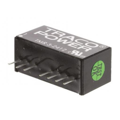 TRACOPOWER, výstup: 12V dc 250 mA, Vin 18V 3 W