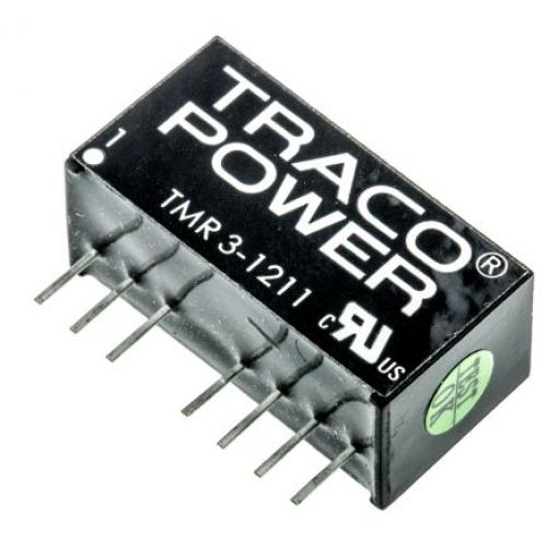 TRACOPOWER Měnič DC/DC TMR 3, výstup: 5 V dc 1.5 kV dc, Vin 18V dc 600 mA, Vin 9V 3 W -40 °C 85 °C Průchozí otvor