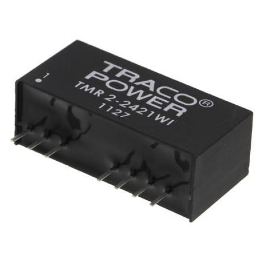 TRACOPOWER Měnič DC/DC TMR 2WI, výstup: 5 V 1.5 kV, Vin 36V 200 mA, Vin 9V 2 W -40 °C 85 °C Průchozí otvor