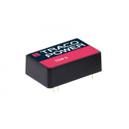 TRACOPOWER Měnič DC/DC TEN 3, výstup: 12 V dc 1.5 kV dc, Vin 75V 250 mA, Vin 36V 3 W -40 °C 85 °C Průchozí otvor