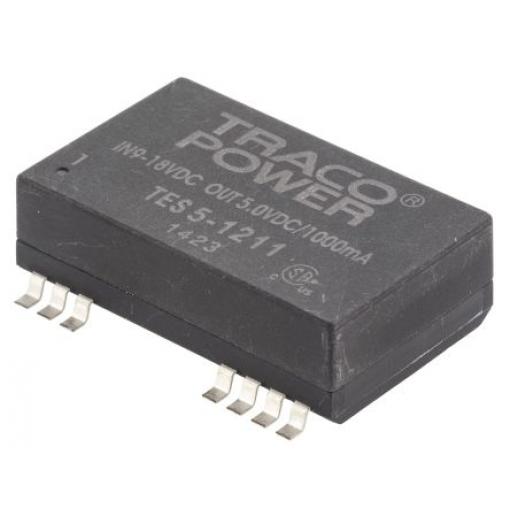 TRACOPOWER Měnič DC/DC TES 5, výstup: 5 V dc 1.5 kV dc, Vin 18V dc 1 A, Vin 9V 5 W -40 °C 85 °C Povrch