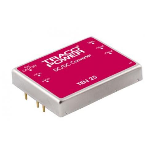 TRACOPOWER Měnič DC/DC TEN 25, výstup: 5 V dc 1.5 kV dc, Vin 75V dc 5 A, Vin 36V 25 W -40 °C 85 °C Montáž na plošný spoj