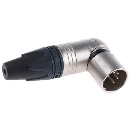 Neutrik Konektor XLR, počet kontaktů: 5, orientace těla: Pravý úhel Vnější, pokovení: Stříbrná, Kabel, 50 V, materiál