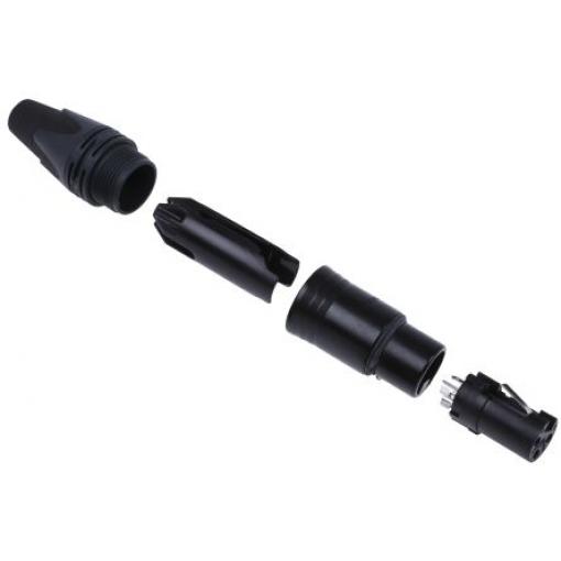 Neutrik Konektor XLR, počet kontaktů: 3, orientace těla: Rovný Vnitřní, pokovení: Stříbrná, Kabel, 50 V, materiál