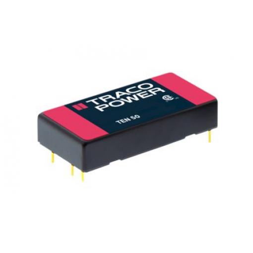 TRACOPOWER Měnič DC/DC TEN 50, výstup: 15 V dc 1.5 kV dc, Vin 18V dc 3330 mA, Vin 9V 50 W -40 °C 85 °C Montáž na plošný
