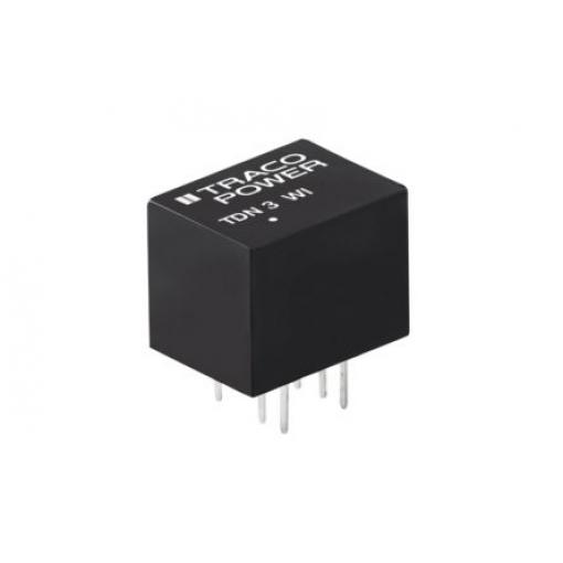 TRACOPOWER Měnič DC/DC TDN 3WI, výstup: 12 V dc 1.5 kV dc, Vin 18V dc 125 mA, Vin 4.5V 3 W -40 °C 70 °C Montáž na plošný