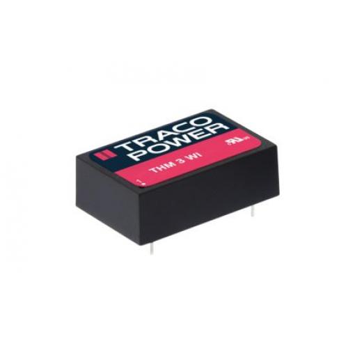 TRACOPOWER Měnič DC/DC THM 3WI, výstup: 5 V dc 5 kV ac, Vin 36V dc 600 mA, Vin 9V 3 W -40 °C 100 °C Montáž na plošný