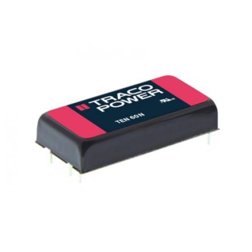 TRACOPOWER Měnič DC/DC TEN 60N, výstup: 12 V dc 1.5 kV dc, Vin 18V dc 4 A, Vin 9V 60 W -40 °C 85 °C Montáž na plošný