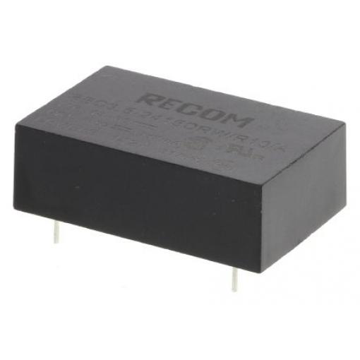 Recom Měnič DC/DC REC3.5, výstup: 15 V dc 10 kV dc, Vin 36V dc 117 mA, Vin 18V 3.5 W -40 °C 85 °C Průchozí otvor