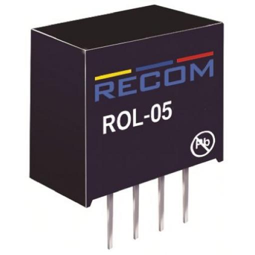 Recom Měnič DC/DC ROL, výstup: 12 V dc 1000 V dc, Vin 12V dc 42 mA, Vin 5V dc 0.5 W -40 °C 85 °C Průchozí otvor