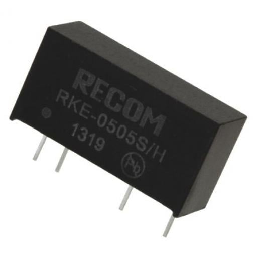 Recom Měnič DC/DC RKE, výstup: 5 V dc 4 kV dc, Vin 5V dc 200 mA, Vin 4.5V 1 W -40 °C 85 °C Průchozí otvor