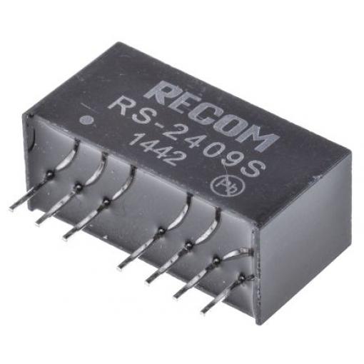 Recom Měnič DC/DC RS, výstup: 9 V dc 500 V ac, Vin 24V dc 222 mA, Vin 18V 2 W -40 °C 85 °C Průchozí otvor