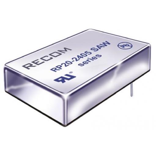 Recom Měnič DC/DC RP20-AW, výstup: 12 V dc 1.6 kV dc, Vin 36V dc 1670 mA, Vin 9V 20 W 90 °C 90 °C Průchozí otvor