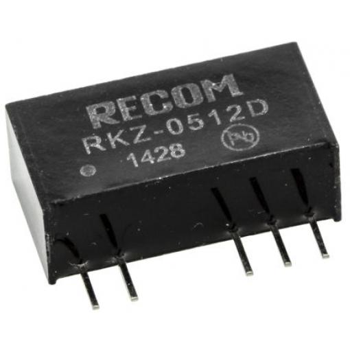 Recom Měnič DC/DC RKZ, výstup: 12 V dc 3 kV dc, Vin 5V dc 84 mA, Vin 4.5V 2 W -40 °C 85 °C Průchozí otvor