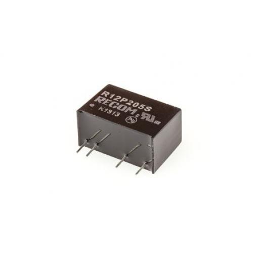 Recom Měnič DC/DC R12P, výstup: 5 V dc 2.6 kV ac, Vin 12V dc 400 mA, Vin 0V 2 W -40 °C 85 °C Průchozí otvor