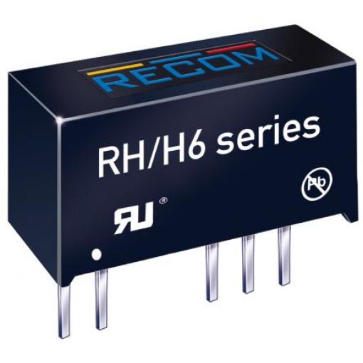 Recom Měnič DC/DC RH, výstup: 12 V dc 4 kV dc, Vin 12V dc 42 mA, Vin 10.8V dc 1 W -40 °C 90 °C Průchozí otvor
