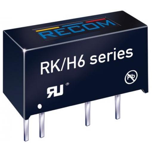 Recom Měnič DC/DC RK, výstup: 5 V dc 4 kV dc, Vin 5V dc 200 mA, Vin 4.5V 1 W -40 °C 90 °C Průchozí otvor